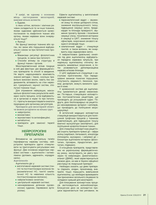 алопатичні препарати для мезотерапії обличчя